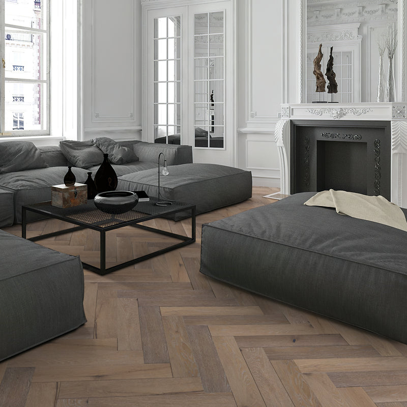 Herringbone Hardwood Signature Line tile and surface collection