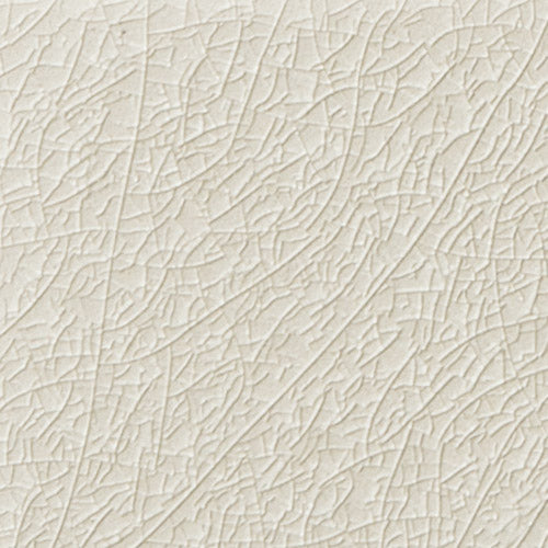Close-up of an off-white ceramic tile from the Ocean White Cap Collection featuring a textured surface with subtle crackled lines and variated shading for a natural, elegant finish.