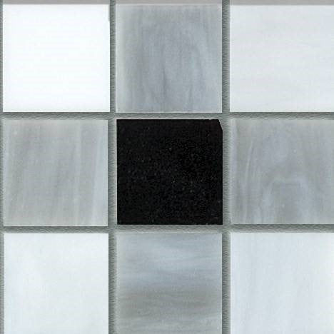 Baroque Arabescato Fused Glass Mosaic