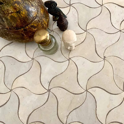 Beige Limestone Mosaic tile and surface collection