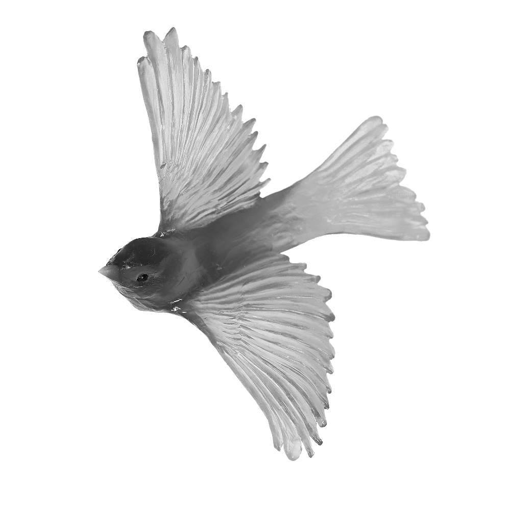 Birdscape Sparrow Colored Glass Deco Piece