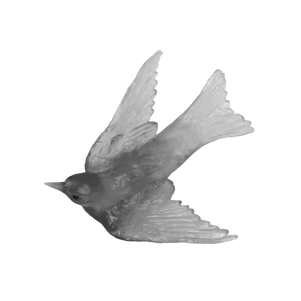 Birdscape Swallow Colored Glass Deco Piece