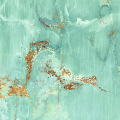 The Room Turquose Aqua Blue Gold Porcelain