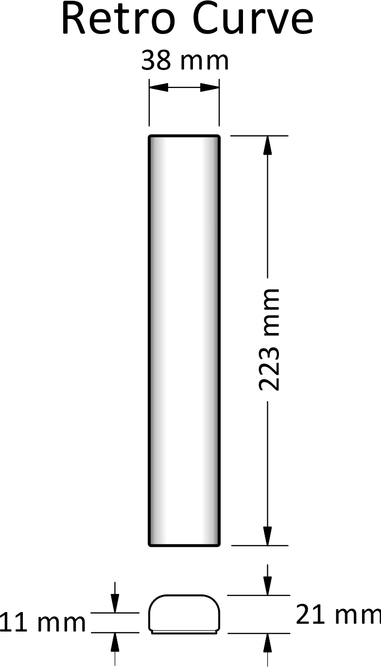 Contours Retro Curve Bar Liner 1 1/2x9