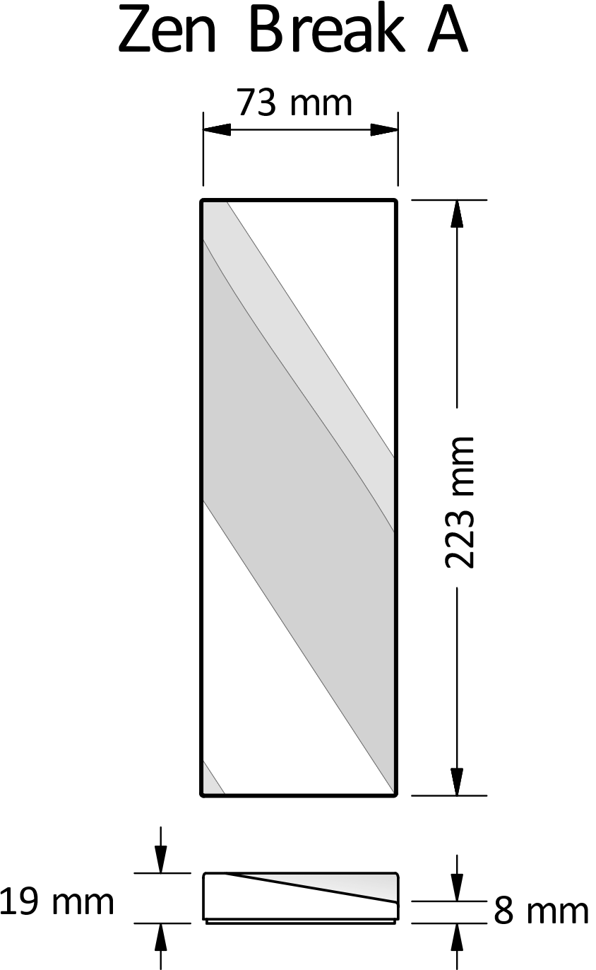 Contours Zen Break A Rectangle Field Tile 3x9