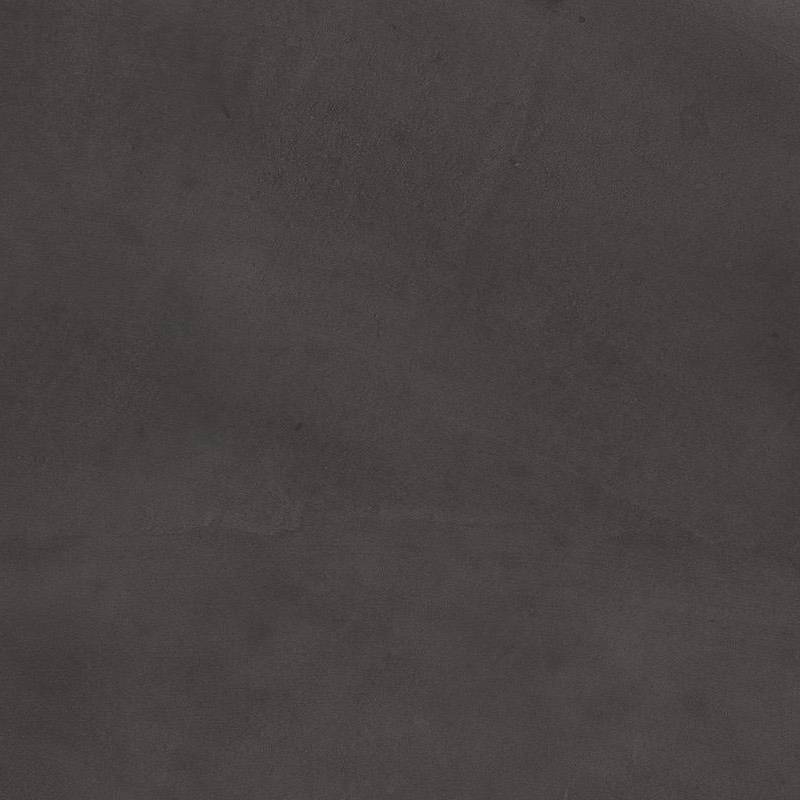 Close-up of a textured porcelain tile with subtle variations in dark tones, resembling a concrete or stone-like surface.