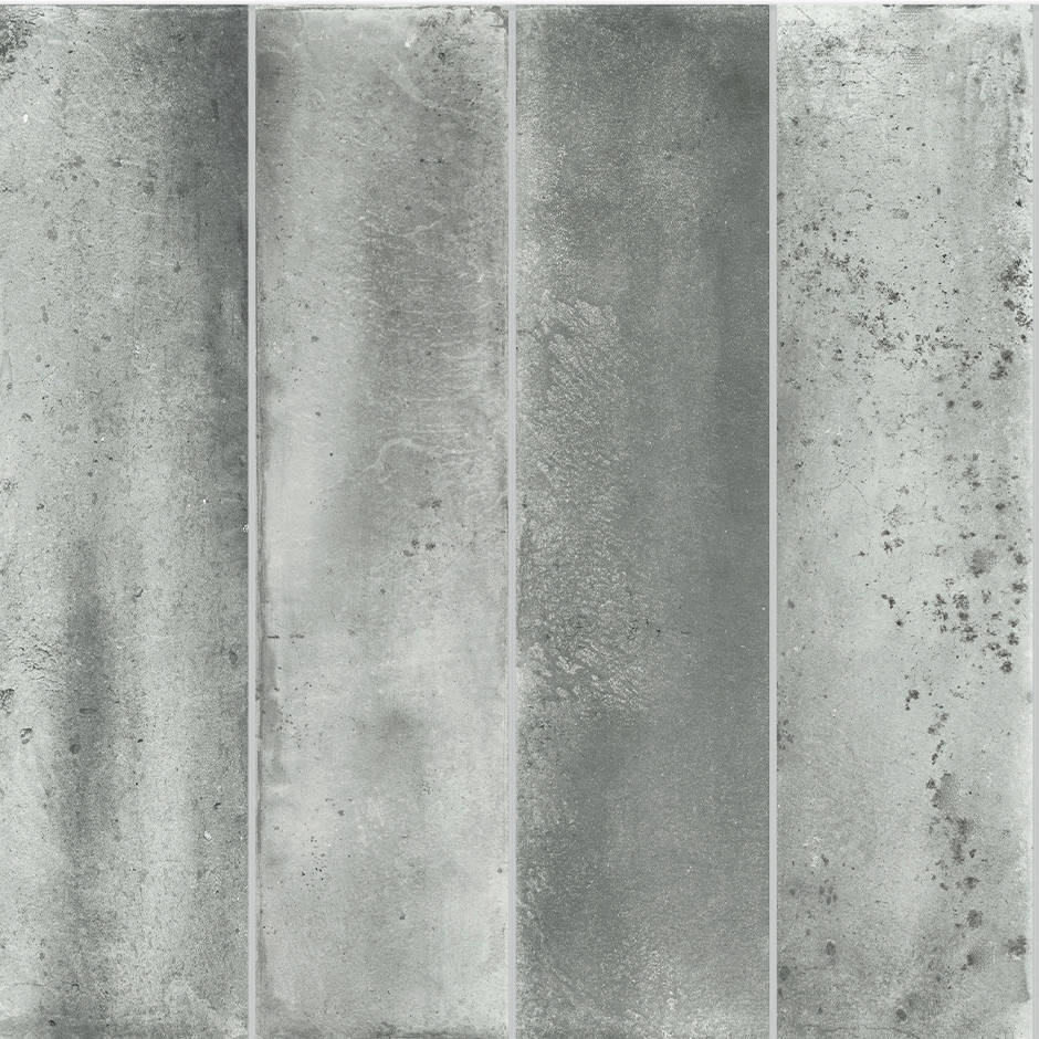 Grey Timeless Elon porcelain tile collection showcasing various shades of gray with a natural stone look, available in ceramic and zellige styles at Surface Group online store.