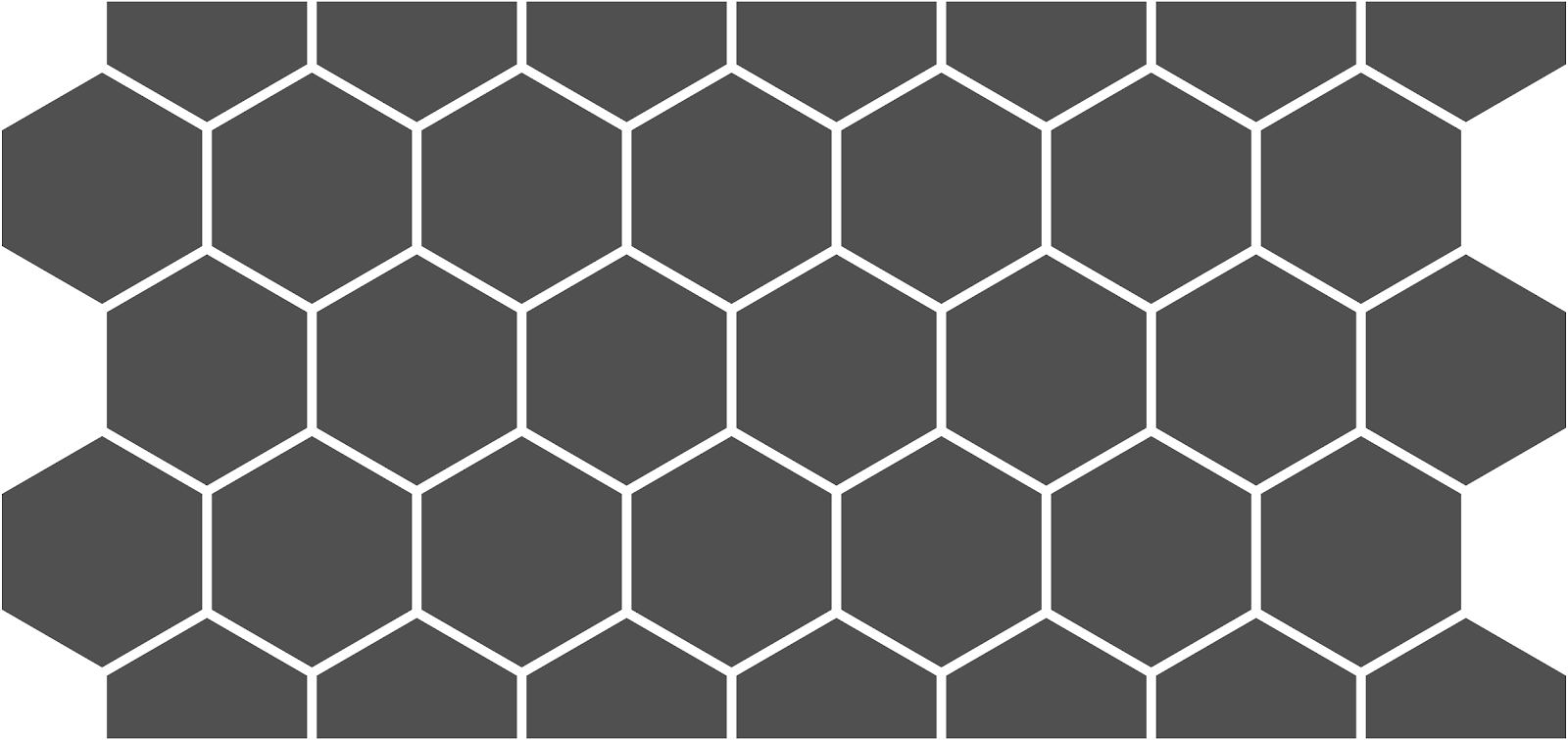 Just Add Water Hexagonal 2 Colored Glass Borders