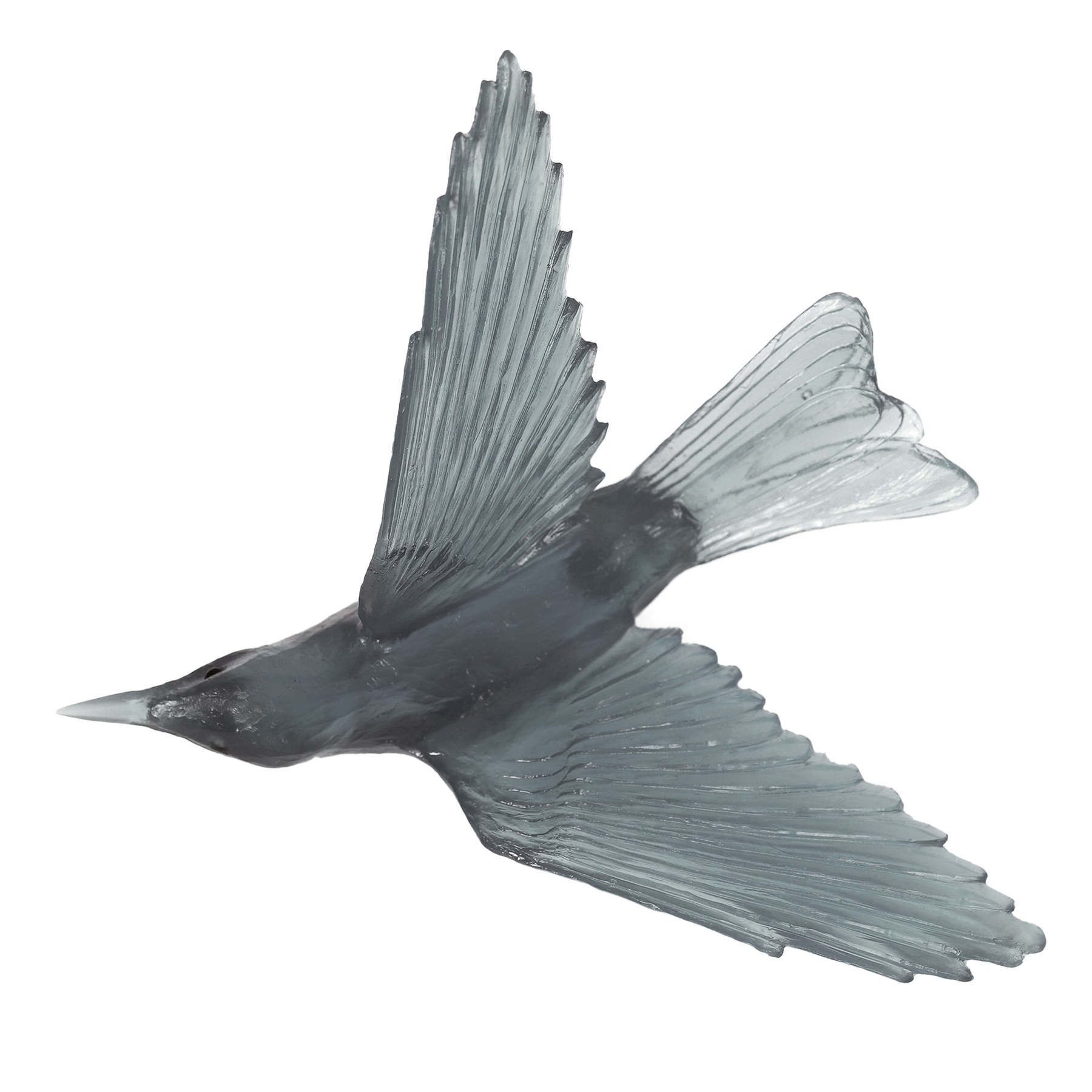 Birdscape Silver Lining Colored Glass Deco Piece