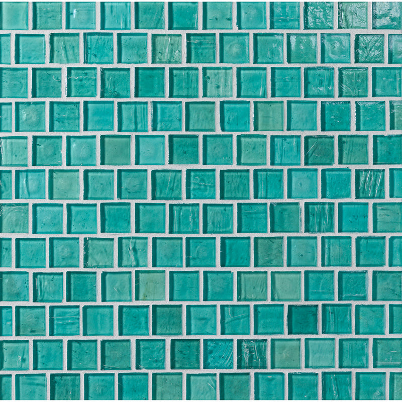 Elements Kentucky Blue Colored Glass Mosaic, Trim