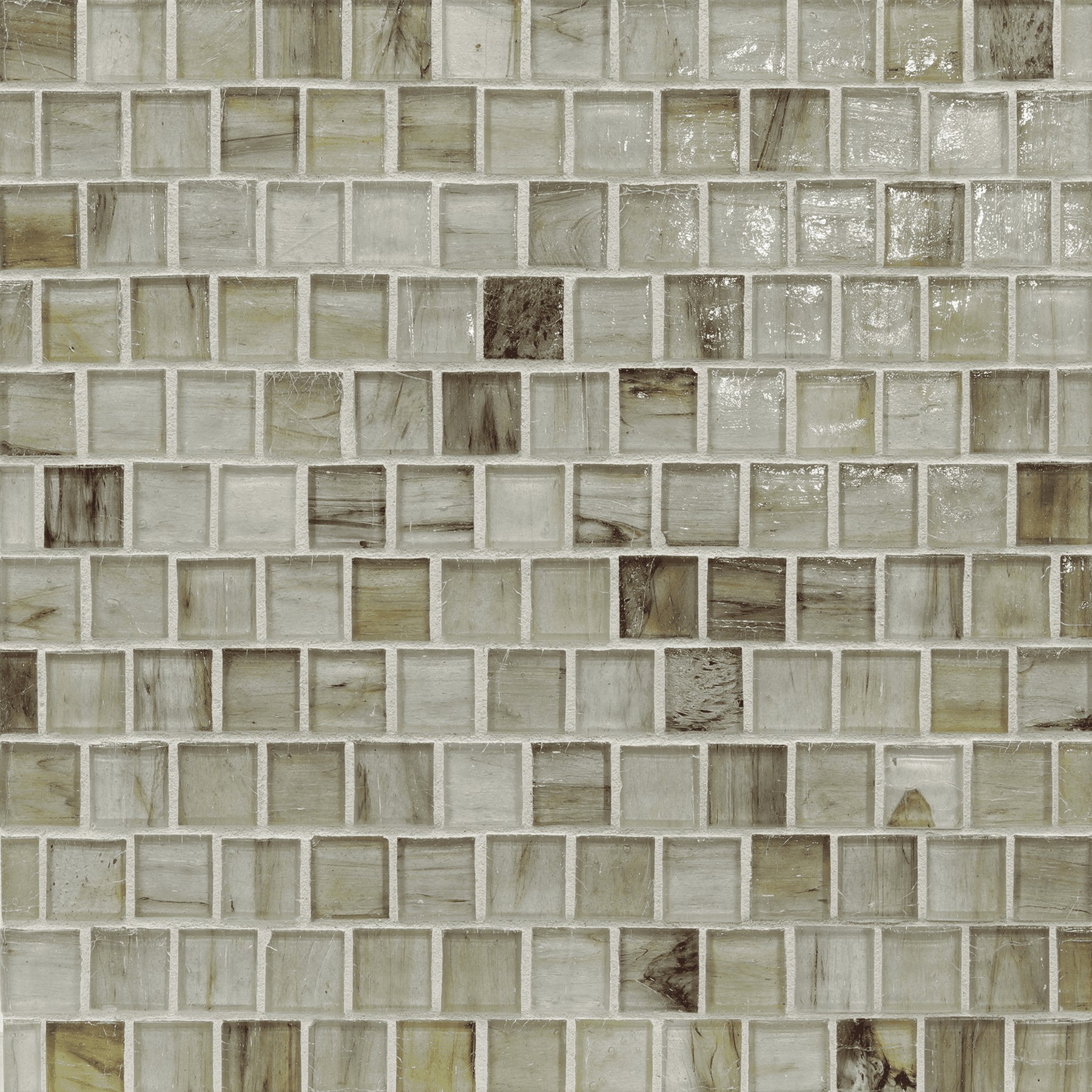 Haisen Light Walnut Colored Glass Mosaic, Trim