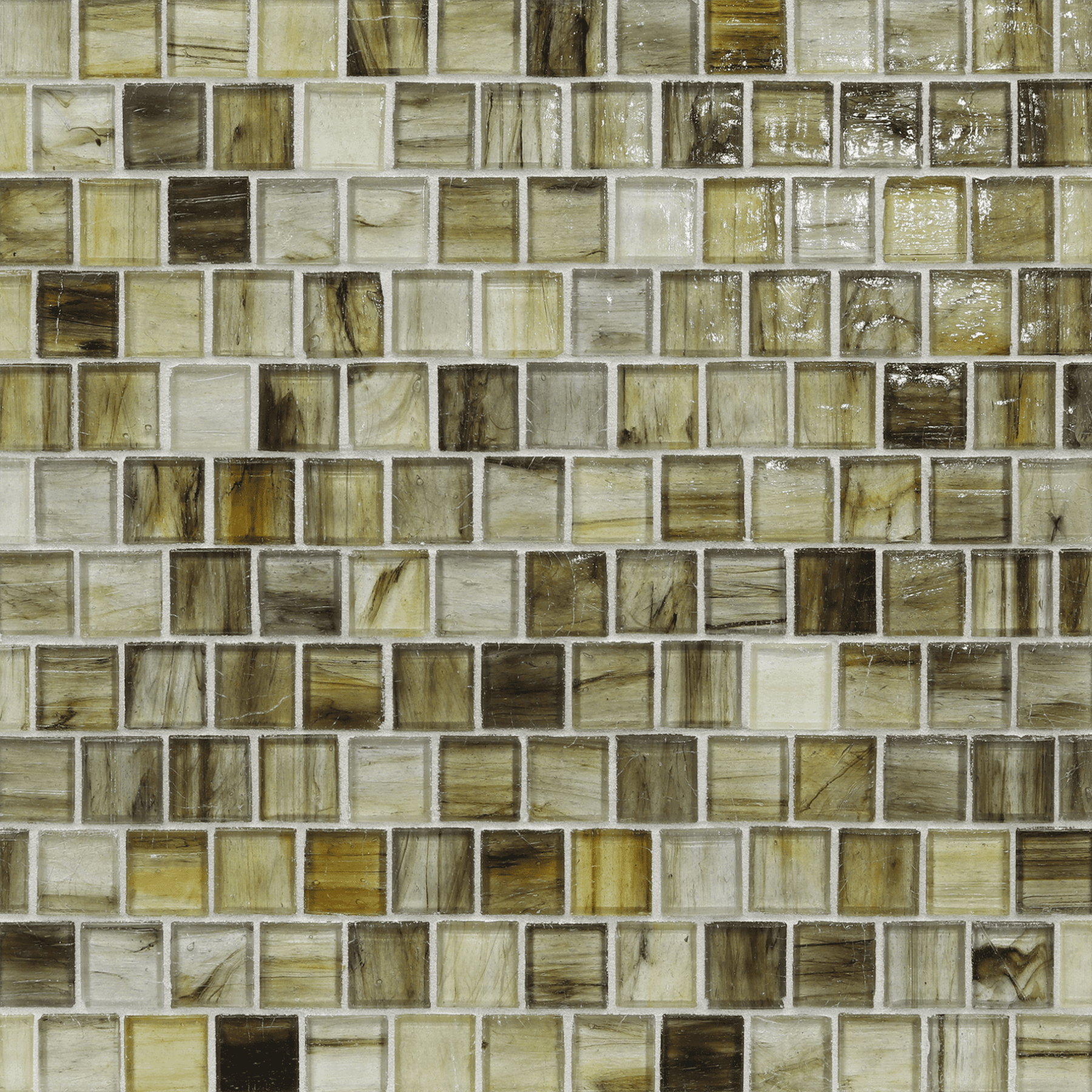 Haisen Sorrel Colored Glass Mosaic, Trim