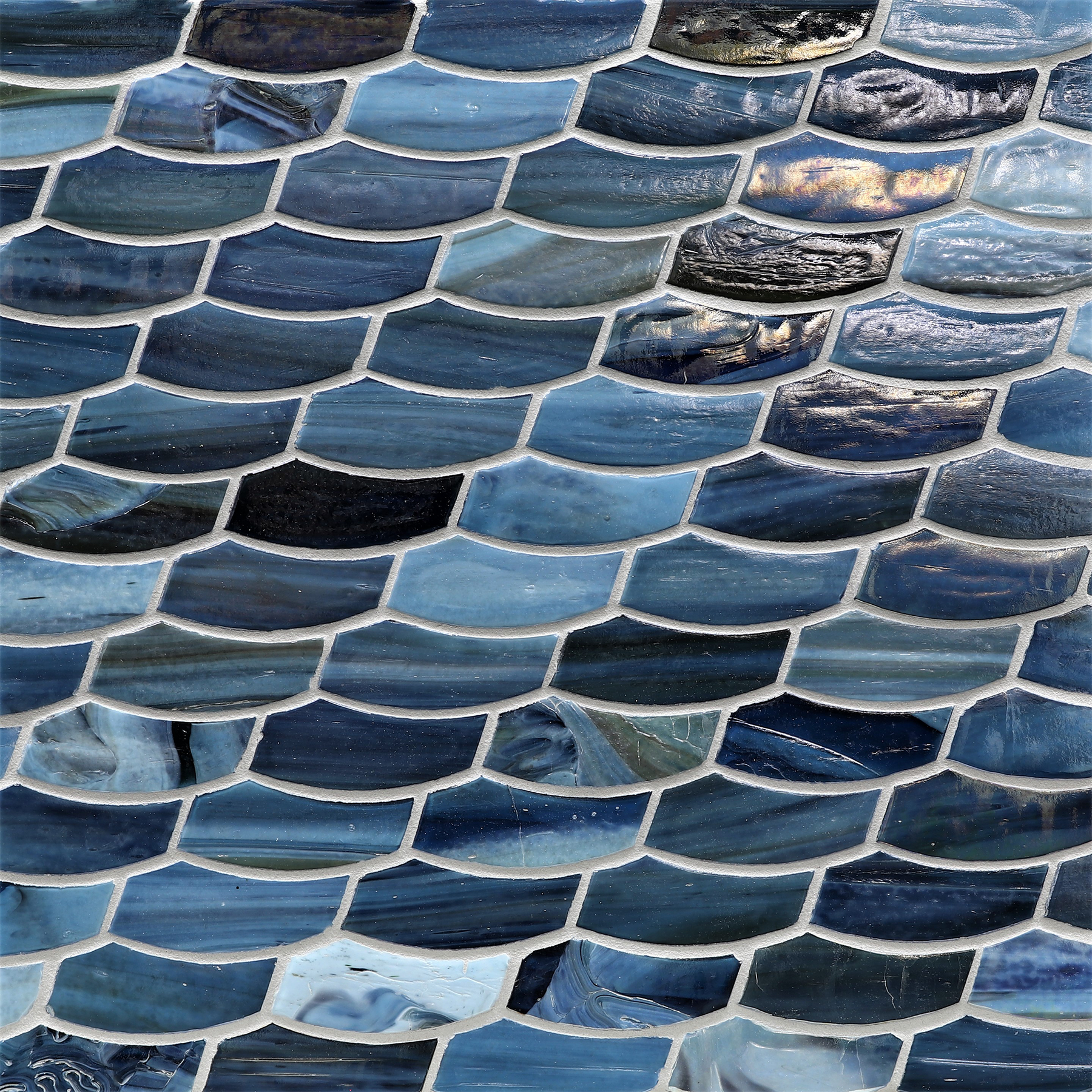 Just Add Water Portofino Colored Glass Mosaic, Borders