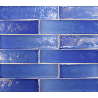 Origami Field Aqua Blue Colored Glass Field Tile