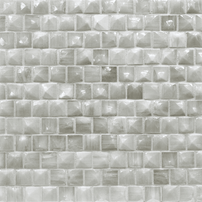 Origami Mosaic Ivory Colored Glass Mosaic