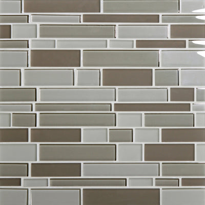 Tomei Social Club Colored Glass Mosaic, Field Tile, Trim