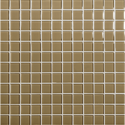 Tomei Wheat Colored Glass Mosaic, Field Tile, Trim