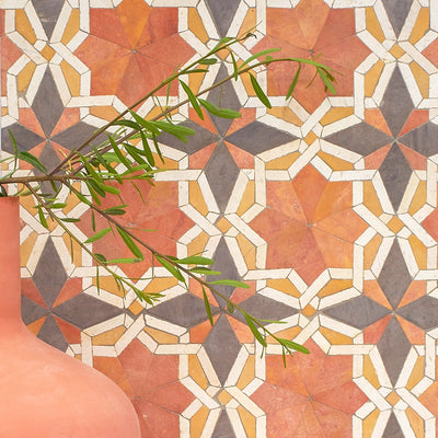 Limestone Mosaic tile and surface collection