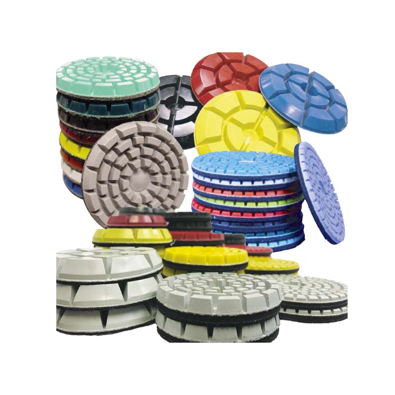 Pads and brushes for surface maintenance and restoration in design and architecture.