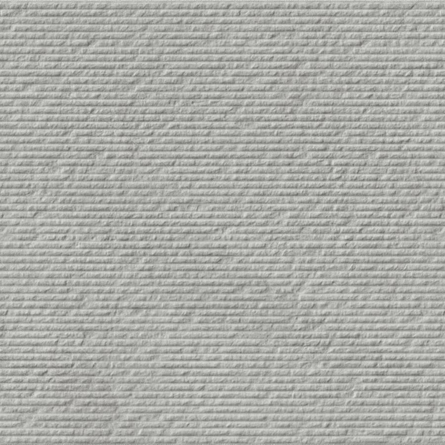 Textured gray porcelain tile from Surface Group with subtle linear pattern.