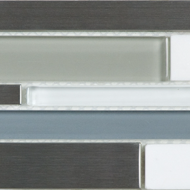 GSS Mosaic Nordic Storm Stone Blend&Glass&Stainless Steel Mosaic