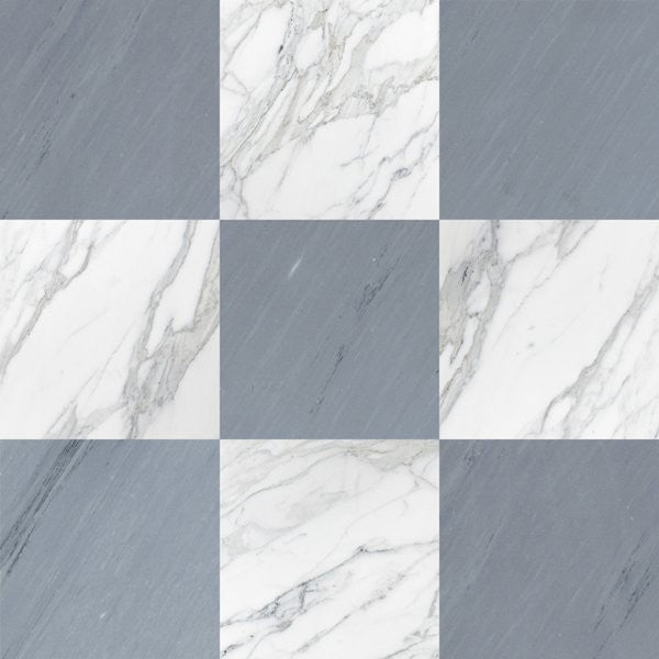 Calacatta Gold & Bardiglio Imperiale Checkerboard