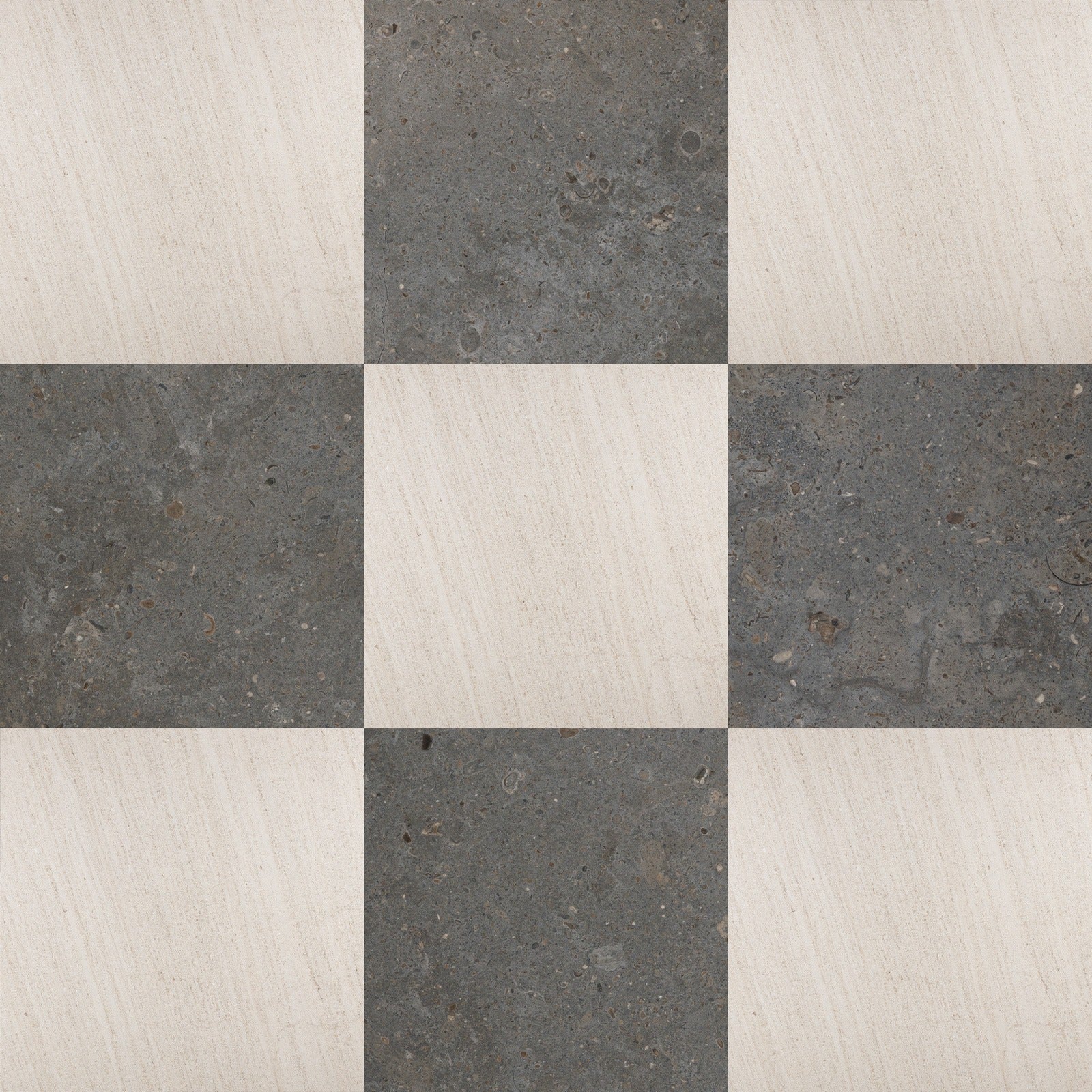Lagos Blue & Moca Cream Checkerboard