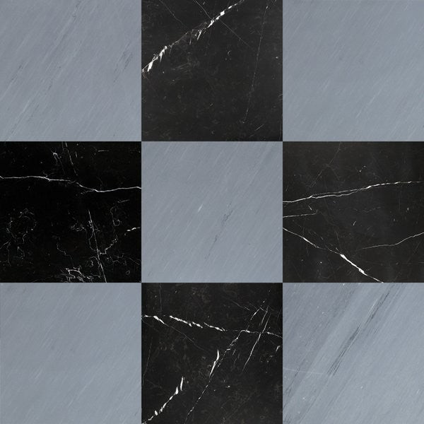 Negro Marquina & Bardiglio Imperiale Checkerboard
