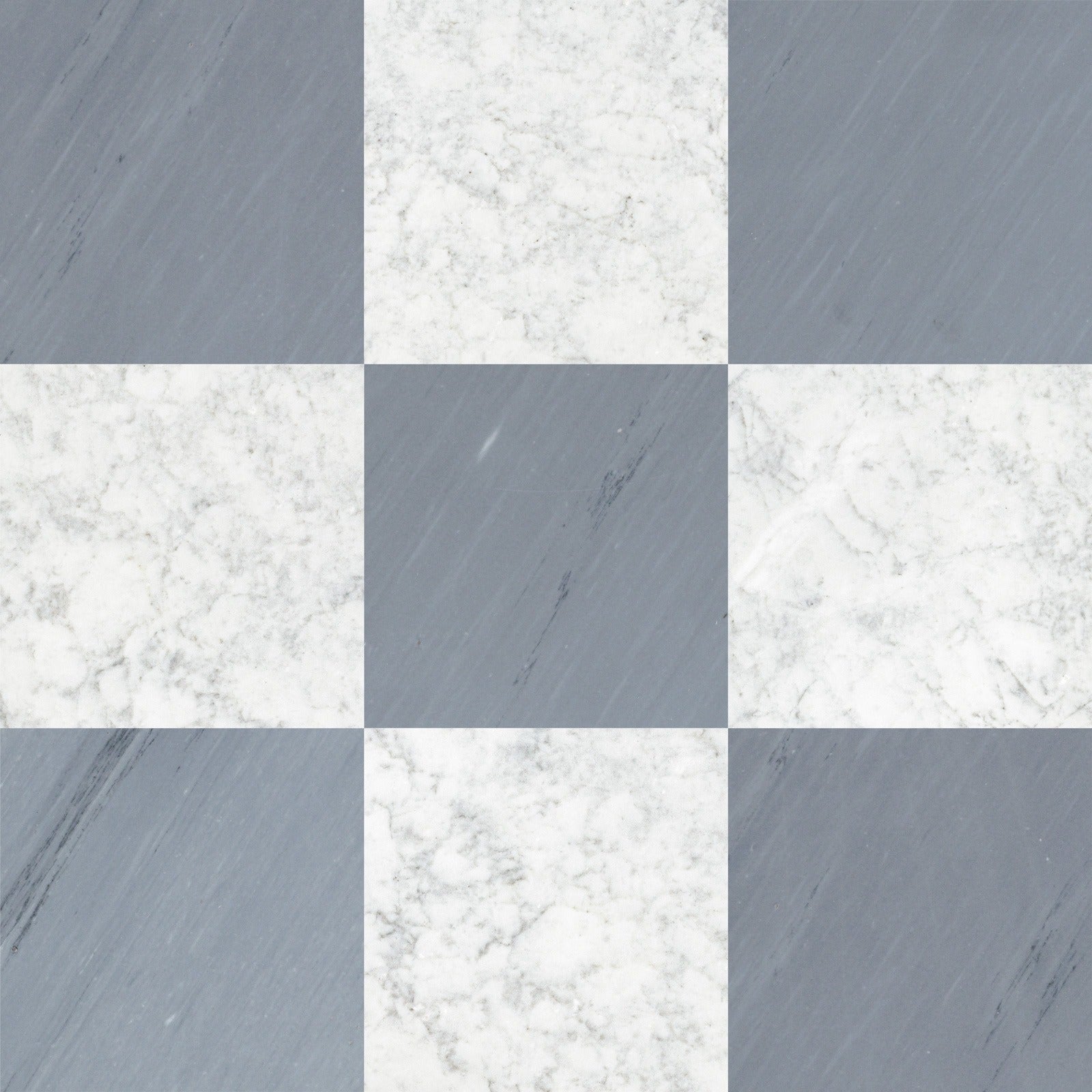 White Carrara & Bardiglio Imperiale Checkerboard