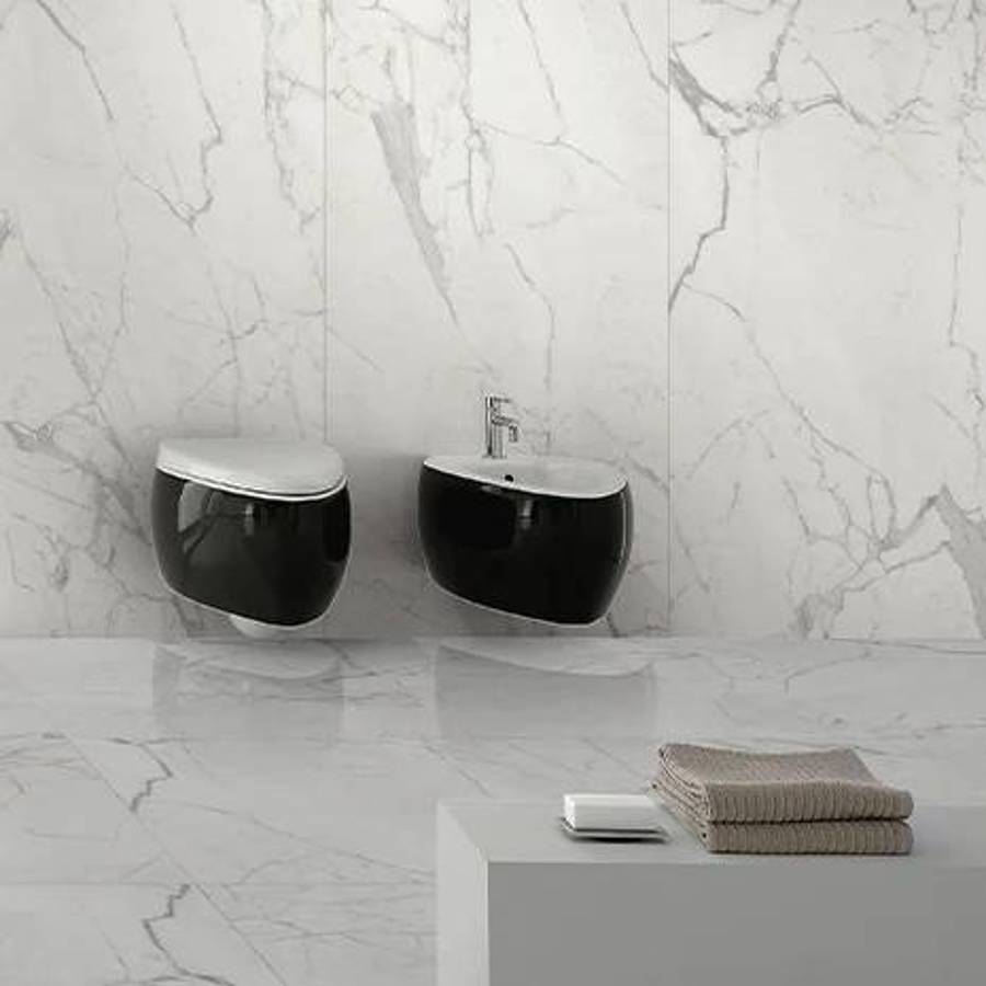 Nuance Porcelain Tile Collection in shades of gray, white, and beige, featuring styles like Anthracite Nuance, Calacatta Nuance, Grey Nuance, Lasa Nuance, and White Shell Nuance available at Surface Group online store.