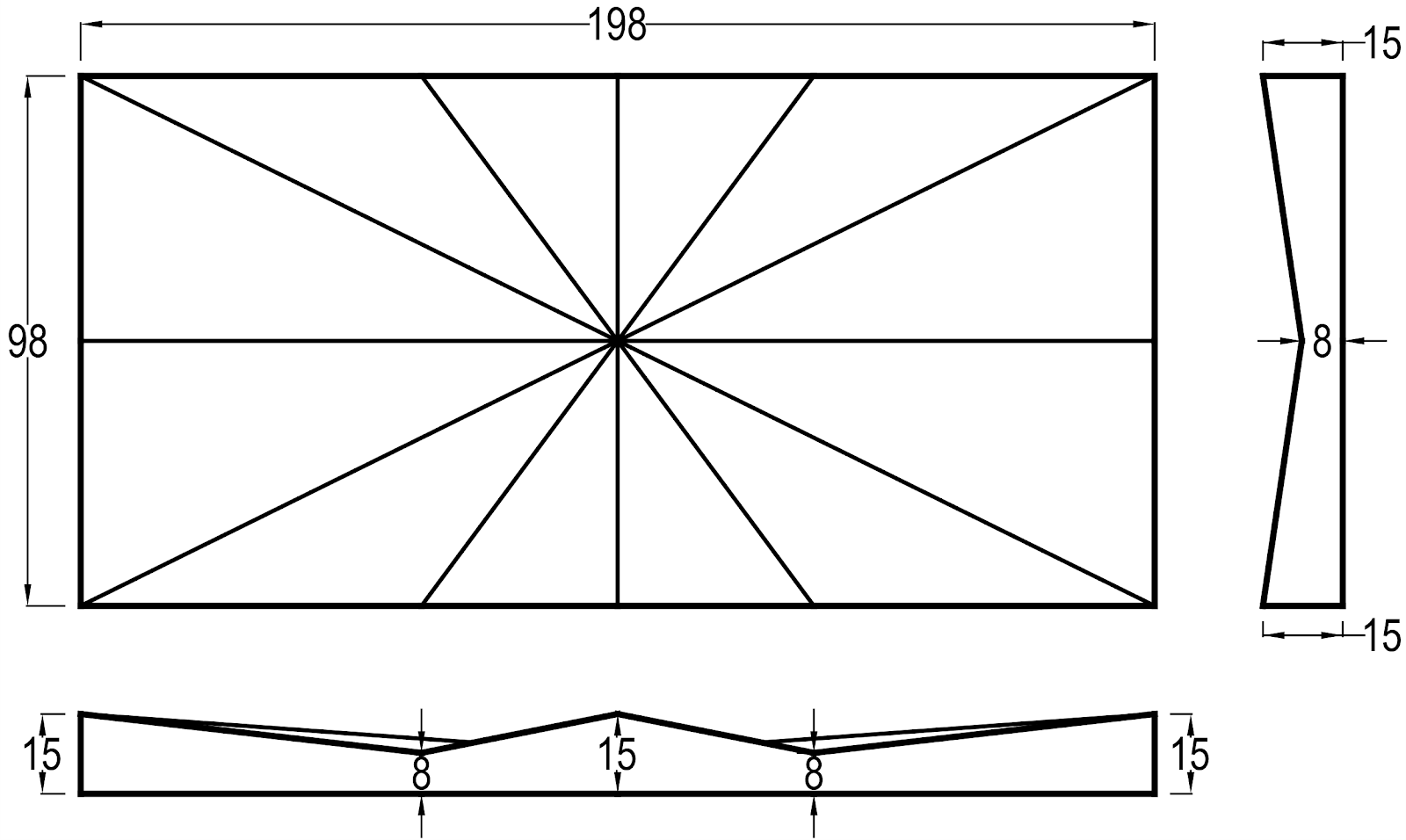 Origami Field Moxie Colored Glass Field Tile