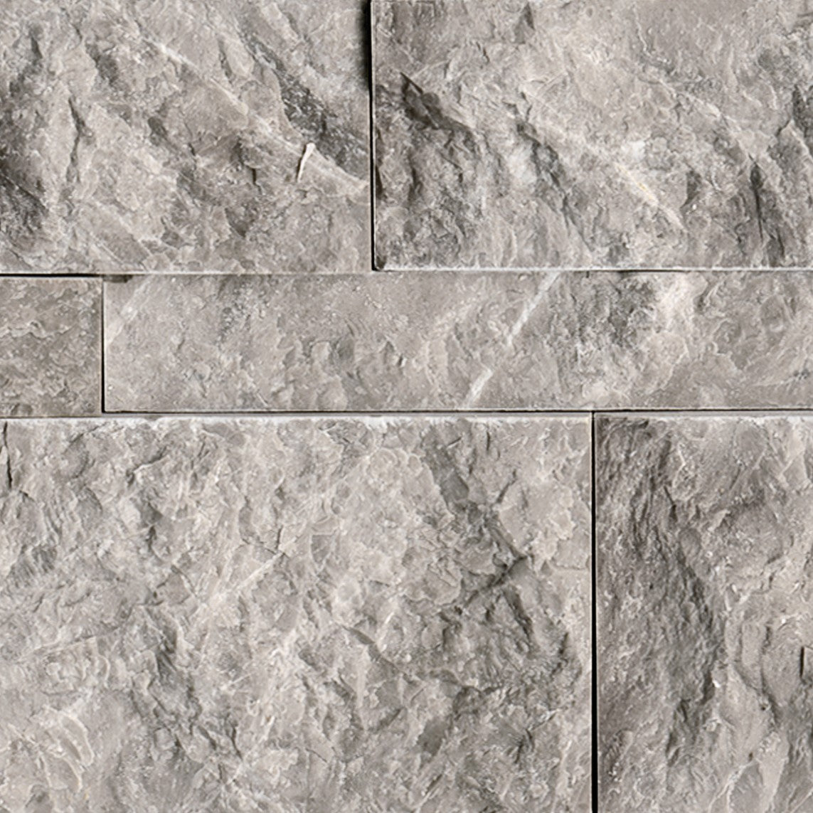 Ritz Gray Marble ledger stone panel close look