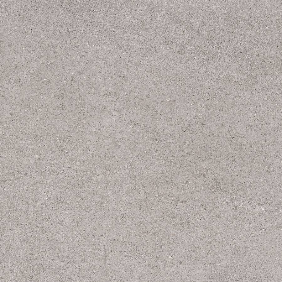 Porcelain tile with a smooth gray texture suitable for modern flooring and wall designs.