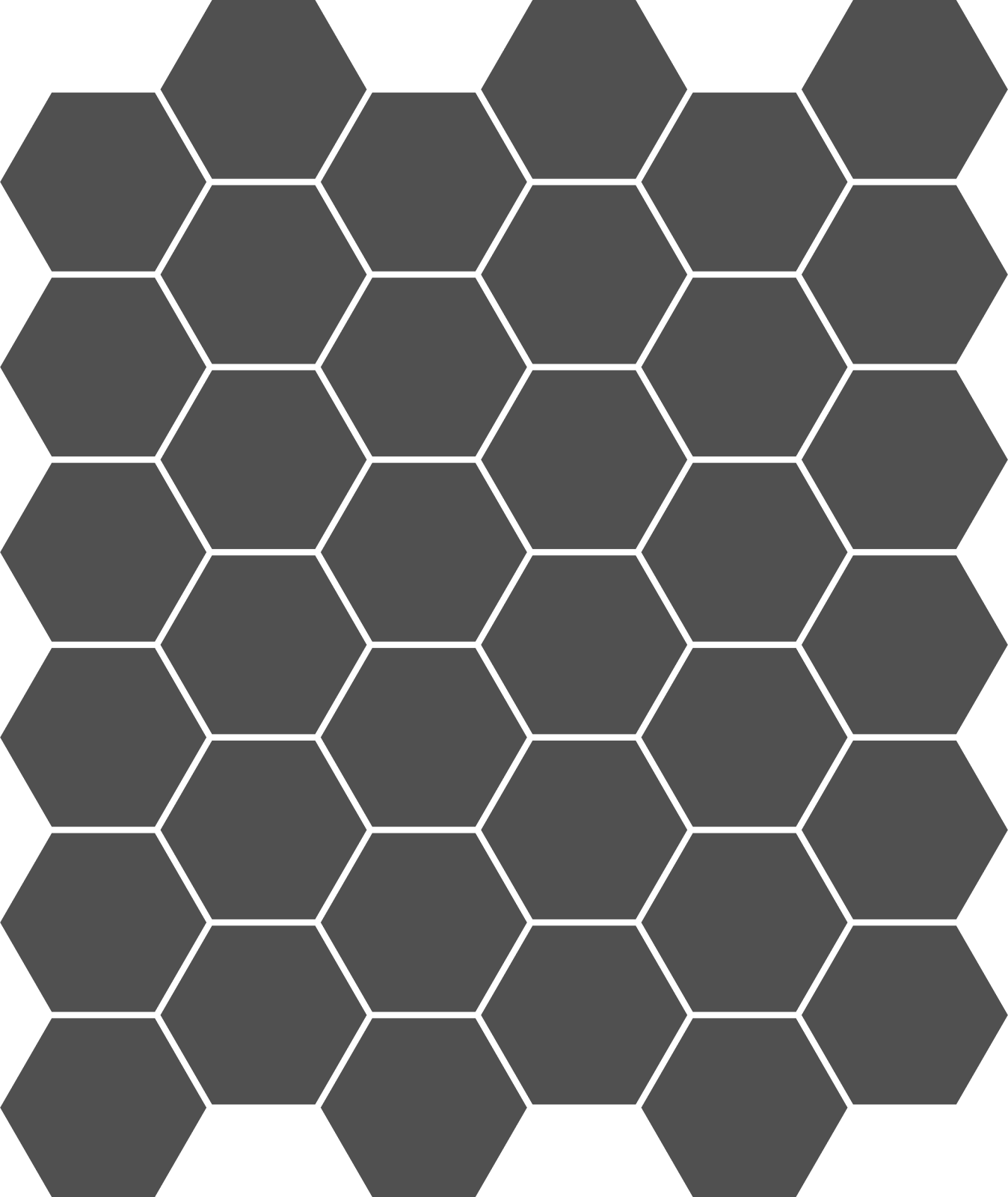 Shinju Cambric Hexagonal Field Mosaic