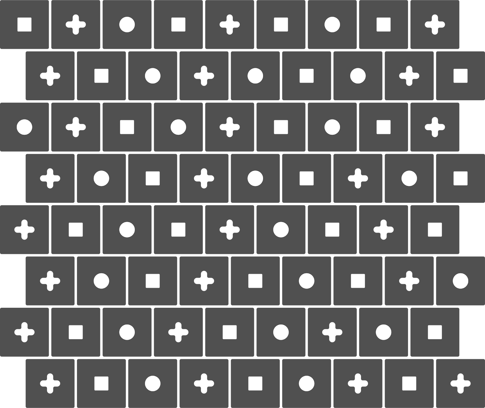 Shinju Silhouette Staggered Joint Field Mosaic