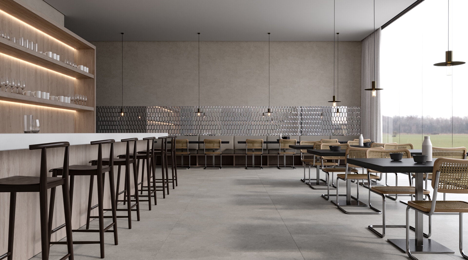 Obsidian Colored Glass Field Tile