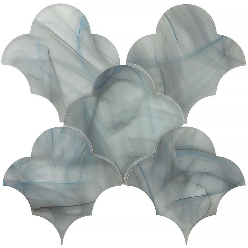 Cloud-9 Blue Colored Glass Mosaic