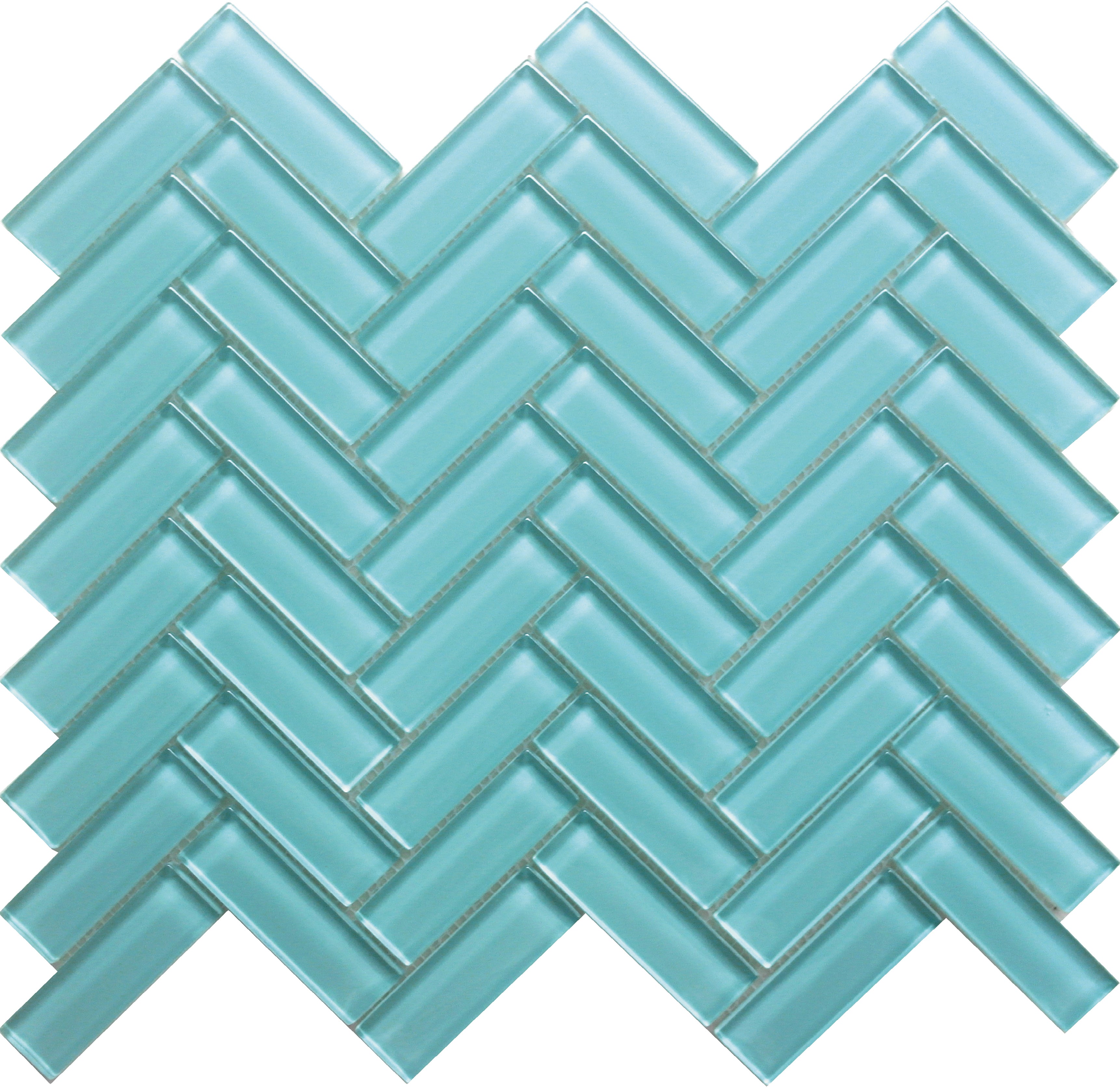 Color Palette Herringbone 1X3 Colored Glass Mosaic