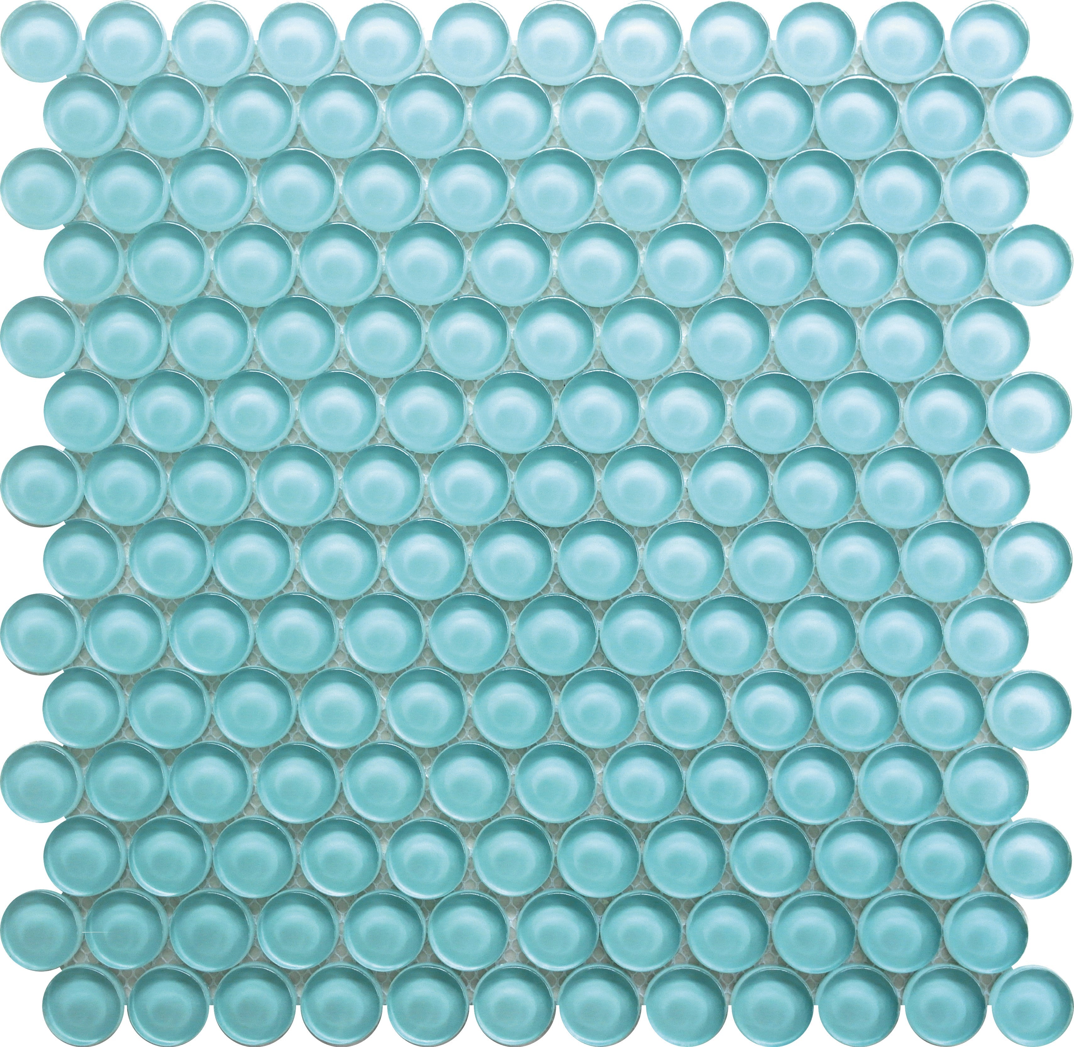 Color Palette Penny Round 1X1 Colored Glass Mosaic