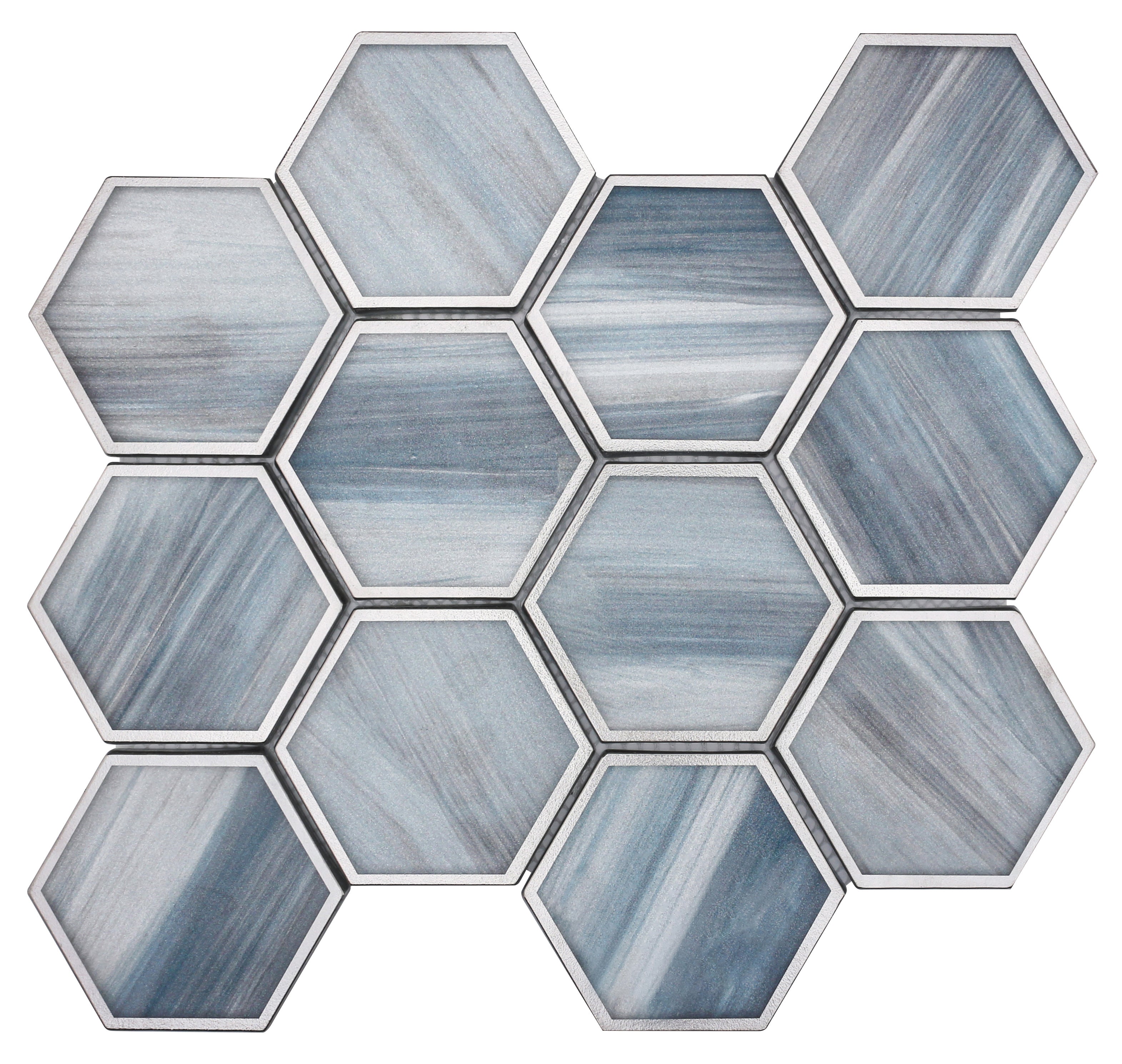 Saint Tropez Hexagonal Colored Glass Mosaic
