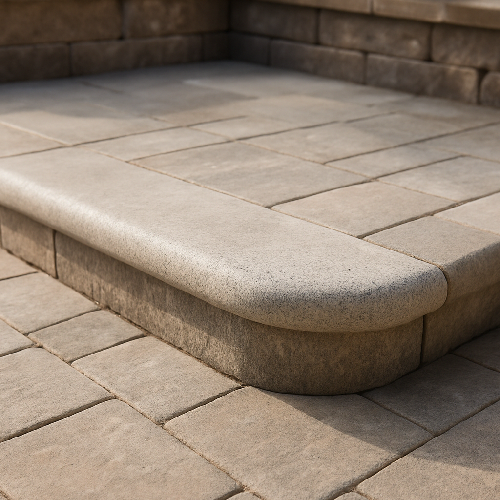 Hardscape Regular Bullnose for elegant outdoor steps and coping with safety and style.