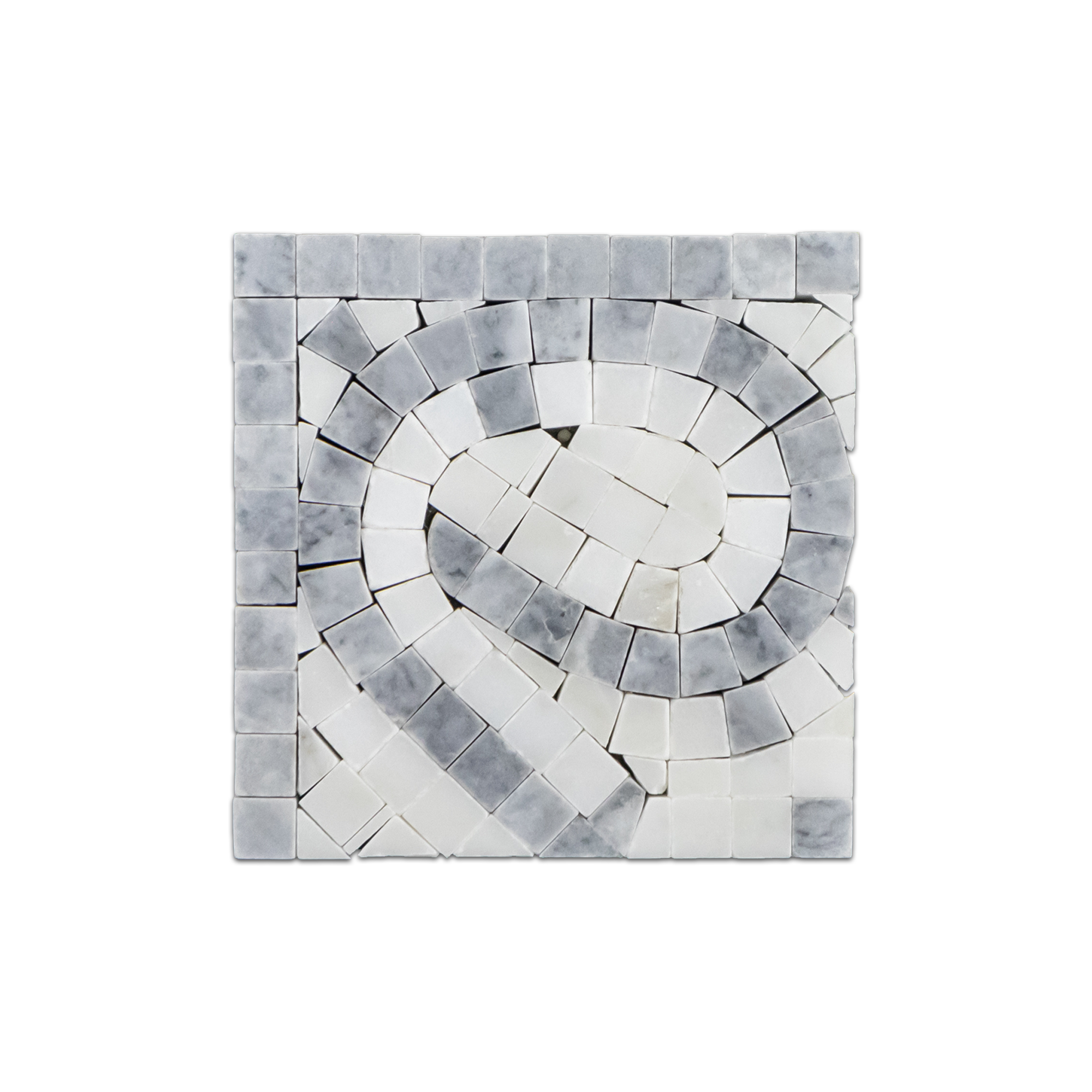 Mosaic border corner pieces for seamless, elegant design integration in residential and commercial spaces.