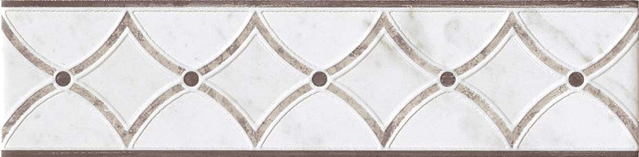 Elegant listello tiles for sophisticated interior design accents and functional space delineation.