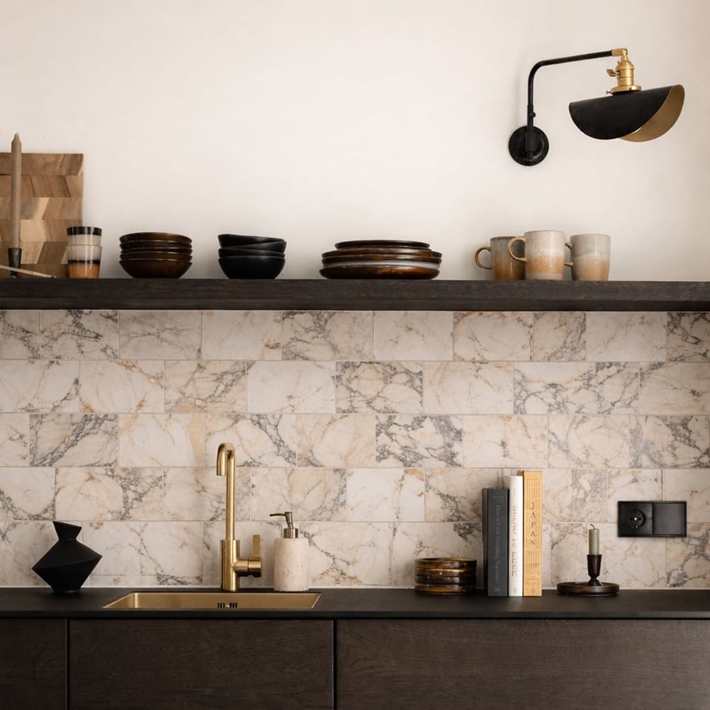 Calacatta Green Honed Marble collection image