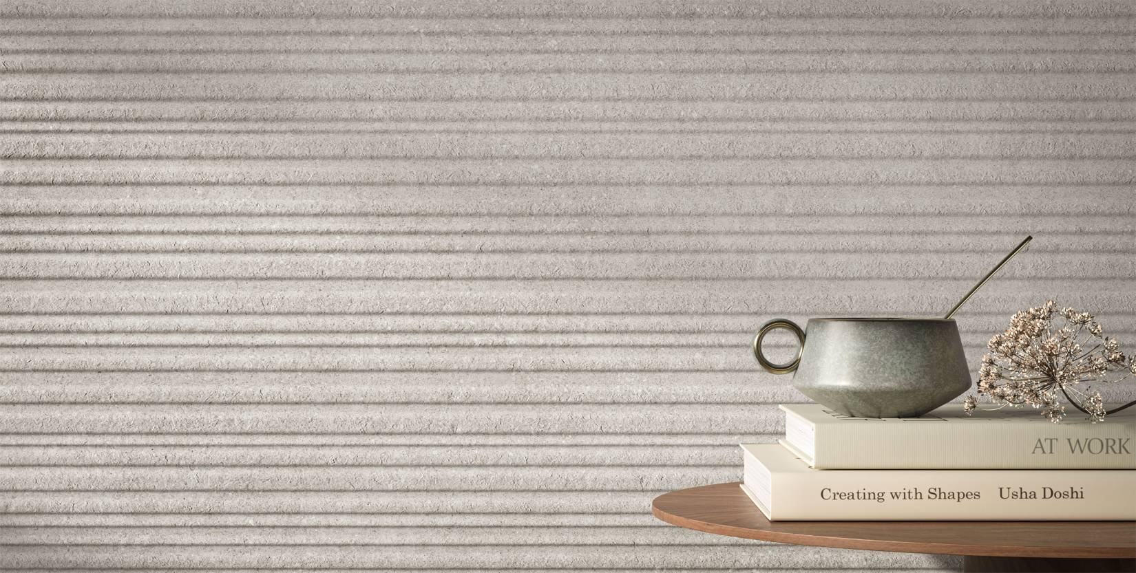 Atelier Wave textured porcelain
