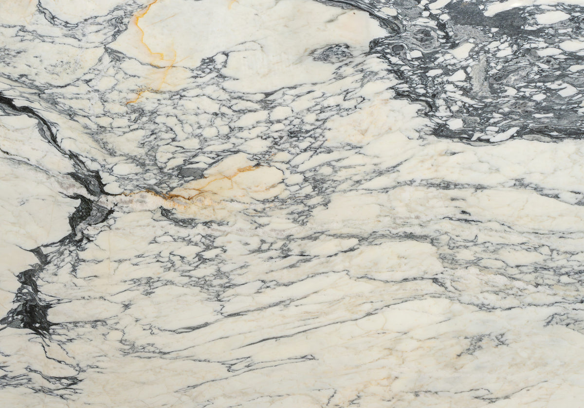 Marble Slabs Calacatta Corchia marble slabs, top-down product view. Premium marble for floors and walls.