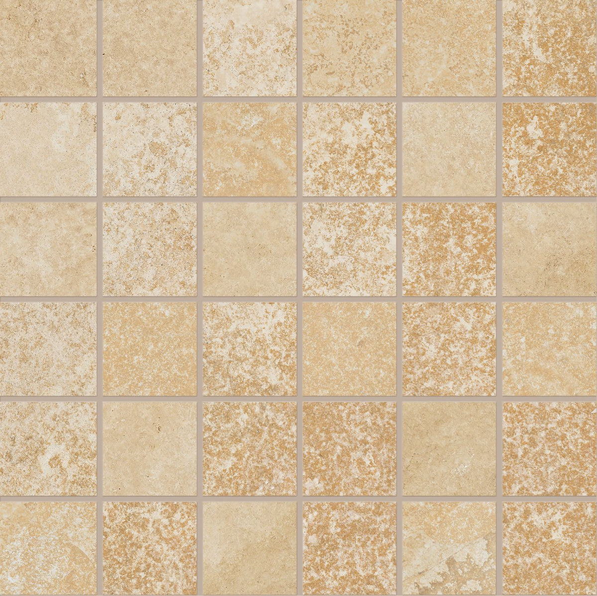 Cornerstone Alpen BAVARIA STONE porcelain mosaic tile by Emil, naturale finish, 12"x24" size. Premium Italian porcelain for floors and walls.