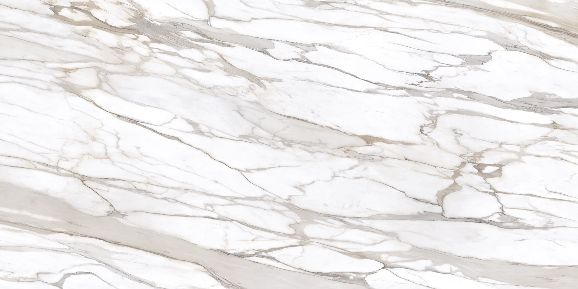 Level Marmi Calacatta Gold porcelain field tile by Emil, lappato matt finish, 63 25/32"x127 9/16"x12-mm size. Premium Italian porcelain for floors and walls.
