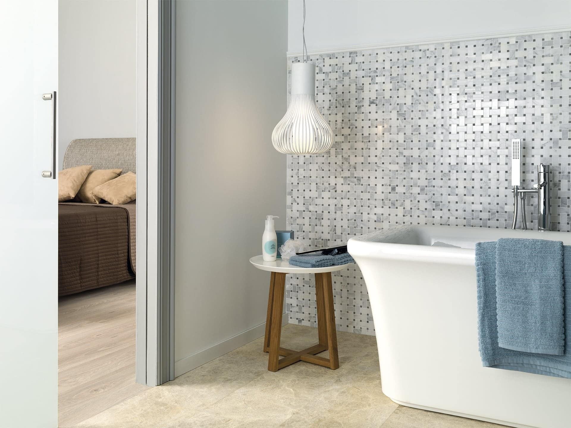 Victorian Marmara Gris Trenzado Mosaic (12x12x10-mm | gloss)