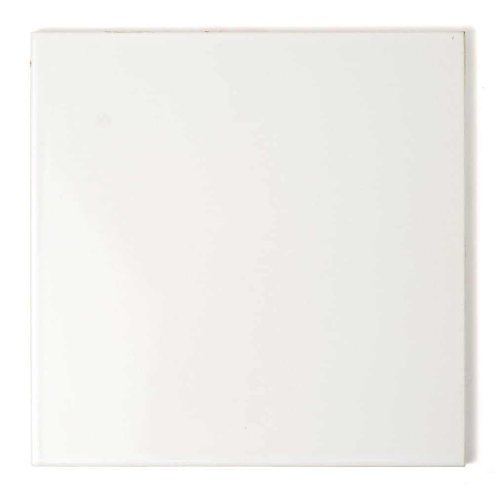 White Ceramic Field Tile (8"×8"×3/8" | satin)